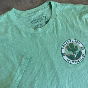 Baseballism Men's Green Short Sleeve Tee T-Shirt Scottsdale, AZ